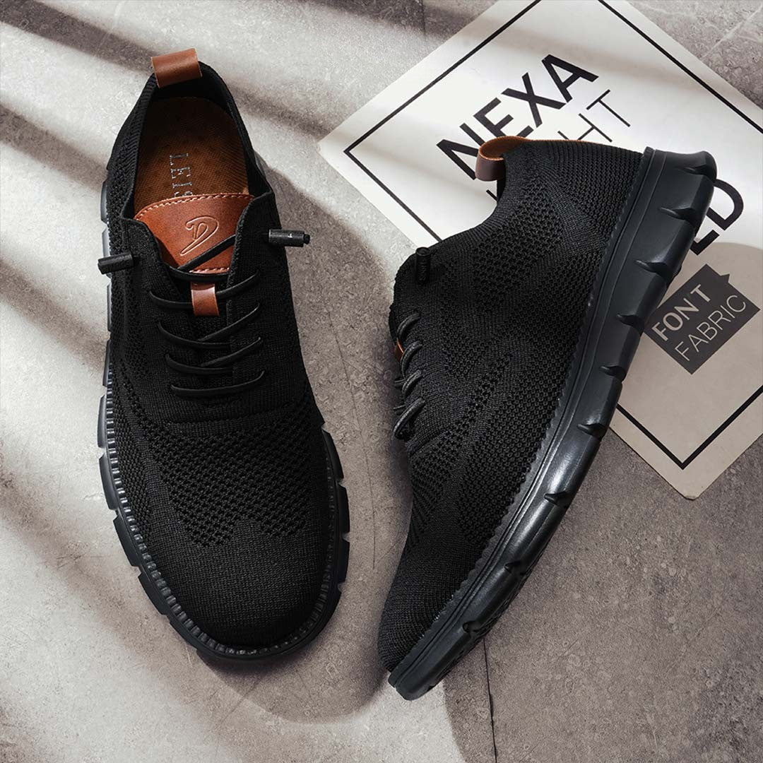 PasUrbain – Baskets Homme en Maille Confortable – Blackout – Édition limitée