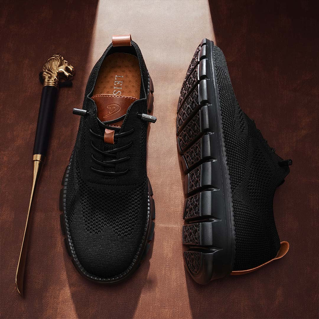 PasUrbain – Baskets Homme en Maille Confortable – Blackout – Édition limitée