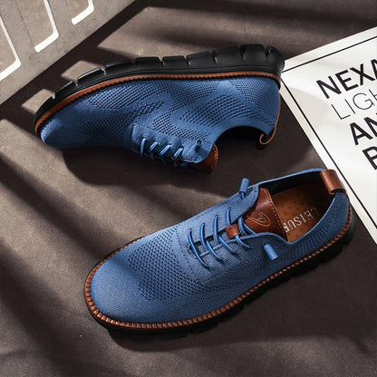 PasUrbain – Baskets Homme en Maille Confortable – Bleu Blackout – Édition limitée