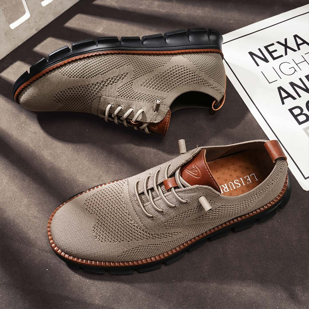PasUrbain – Baskets Homme en Maille Confortable – Brun Blackout – Édition limitée