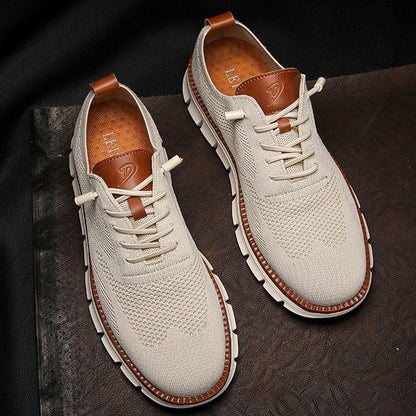 PasUrbain – Baskets Homme en Maille Confortable – Beige – Édition limitée
