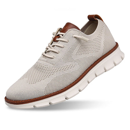 PasUrbain – Baskets Homme en Maille Confortable – Beige – Édition limitée