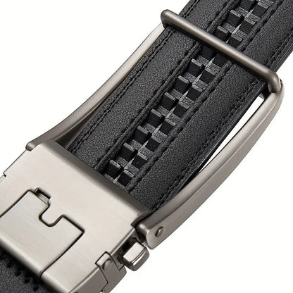 PasUrbain - Ceinture en cuir élégante homme - Noir