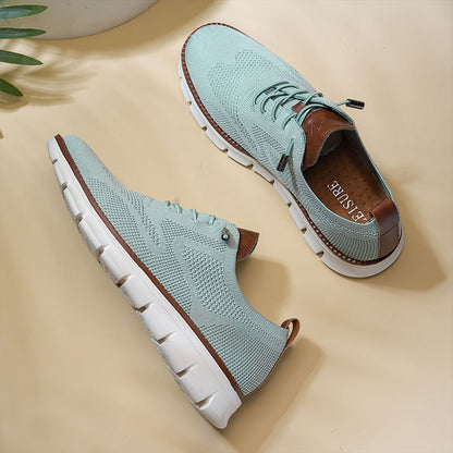 PasUrbain – Baskets Homme en Maille Confortable – Turquoise – Édition limitée