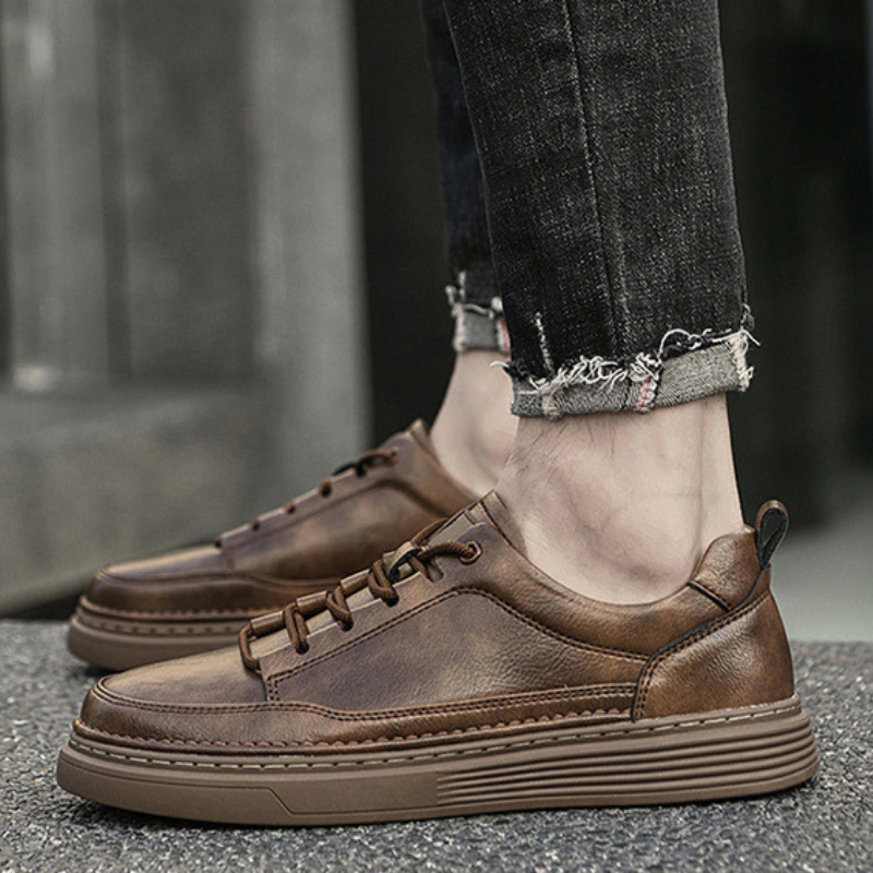 PasUrbain - Chaussures Cuir Italien Milano - Brun