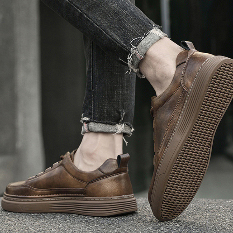 PasUrbain - Chaussures Cuir Italien Milano - Brun