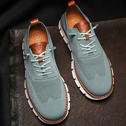 PasUrbain – Baskets Homme en Maille Confortable – Turquoise – Édition limitée
