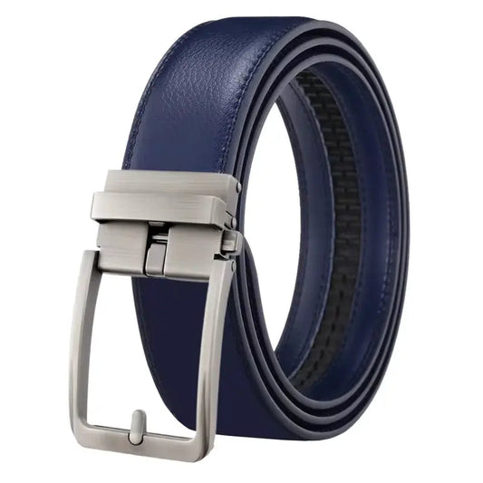 PasUrbain - Ceinture en cuir élégante homme - Bleu