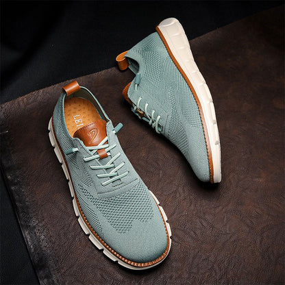 PasUrbain – Baskets Homme en Maille Confortable – Turquoise – Édition limitée