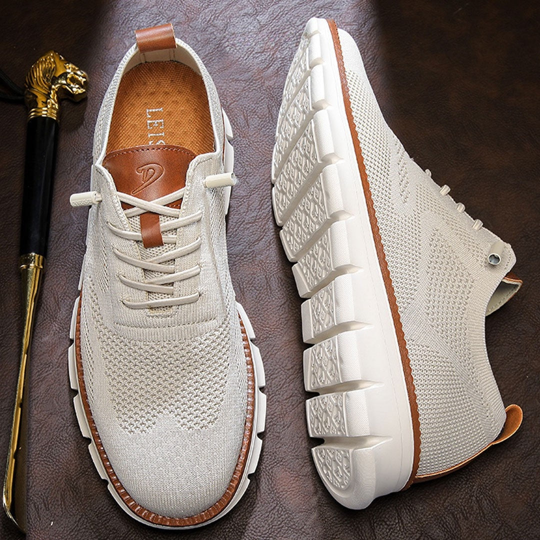 PasUrbain – Baskets Homme en Maille Confortable – Beige – Édition limitée