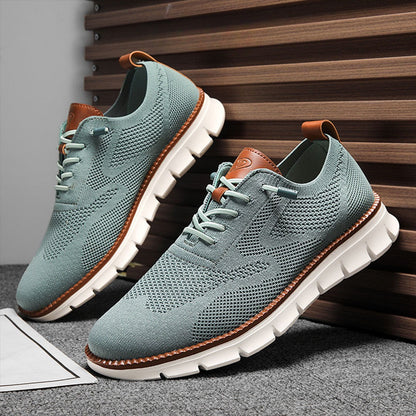 PasUrbain – Baskets Homme en Maille Confortable – Turquoise – Édition limitée