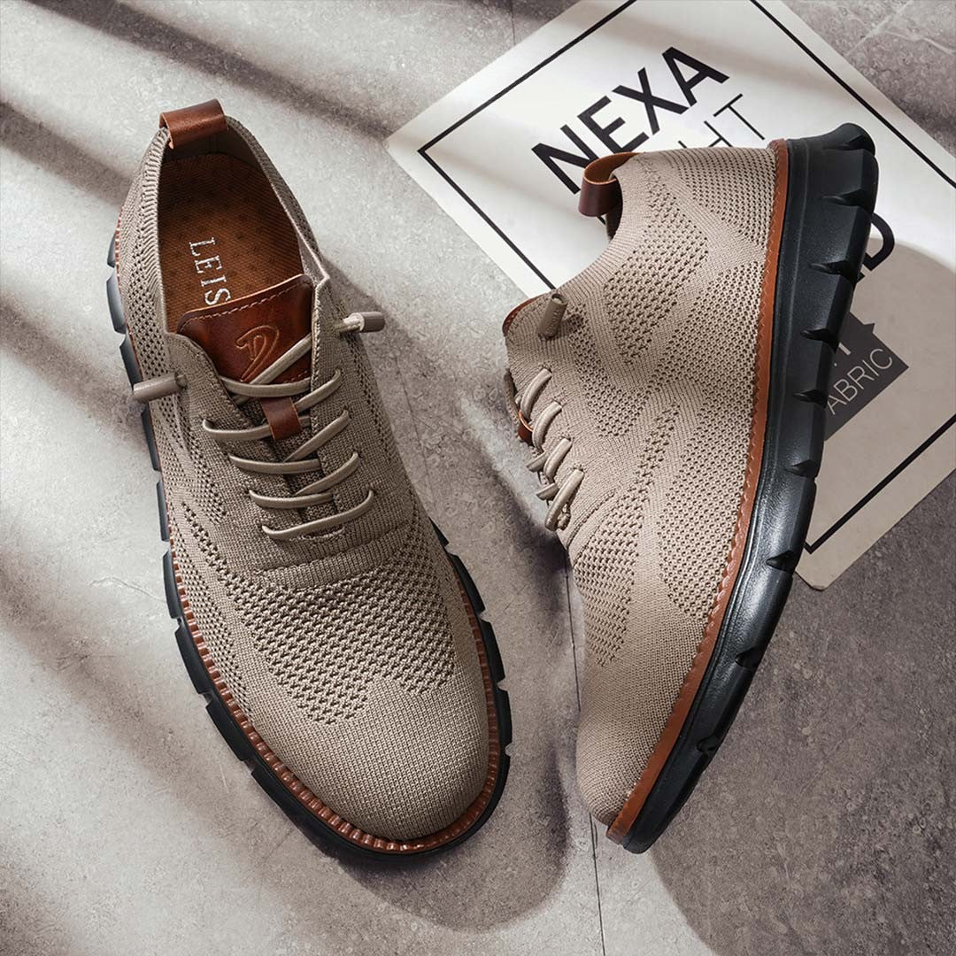 PasUrbain – Baskets Homme en Maille Confortable – Brun Blackout – Édition limitée