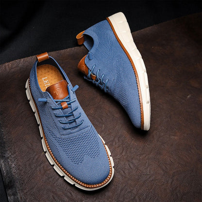 PasUrbain – Baskets Homme en Maille Confortable – Bleu – Édition limitée