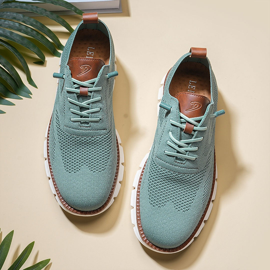 PasUrbain – Baskets Homme en Maille Confortable – Turquoise – Édition limitée