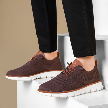 PasUrbain – Baskets Homme en Maille Confortable – Maroon – Édition limitée