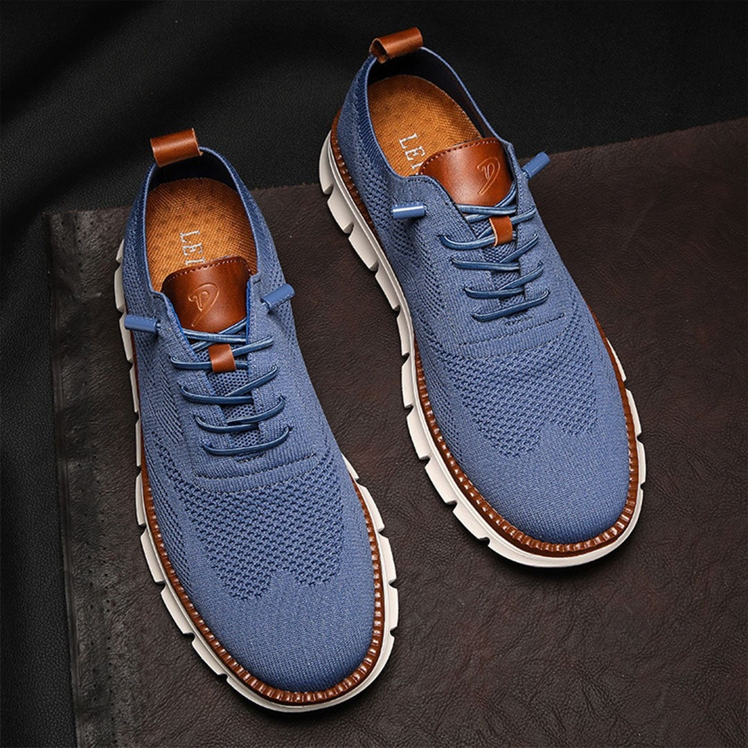 PasUrbain – Baskets Homme en Maille Confortable – Bleu – Édition limitée