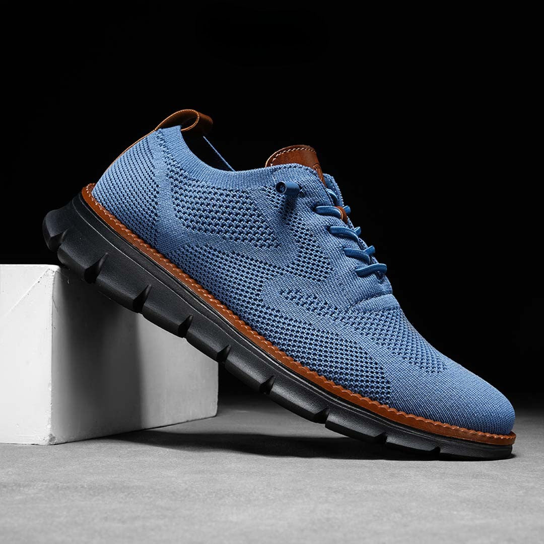 PasUrbain – Baskets Homme en Maille Confortable – Bleu Blackout – Édition limitée