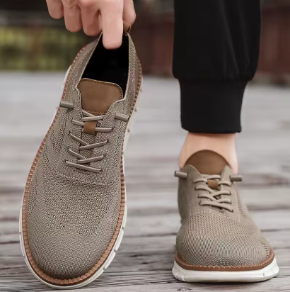 PasUrbain – Baskets Homme en Maille Confortable – Beige – Édition limitée