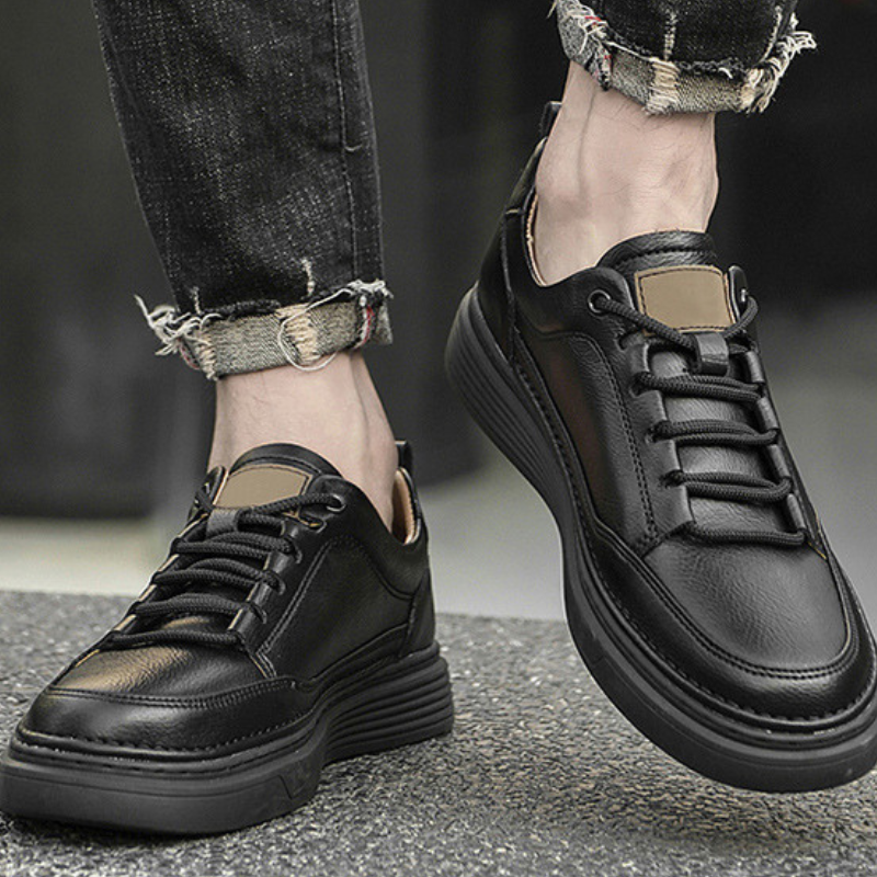 PasUrbain - Chaussures Cuir Italien Milano - Noir
