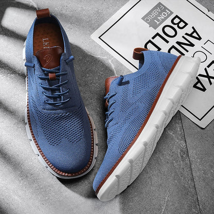 PasUrbain – Baskets Homme en Maille Confortable – Bleu – Édition limitée