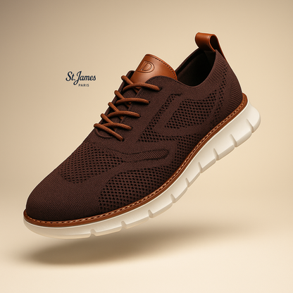 PasUrbain – Baskets Homme en Maille Confortable – Maroon – Édition limitée