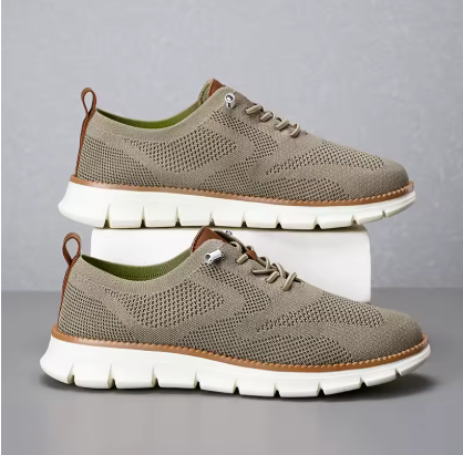 PasUrbain – Baskets Homme en Maille Confortable – Beige – Édition limitée
