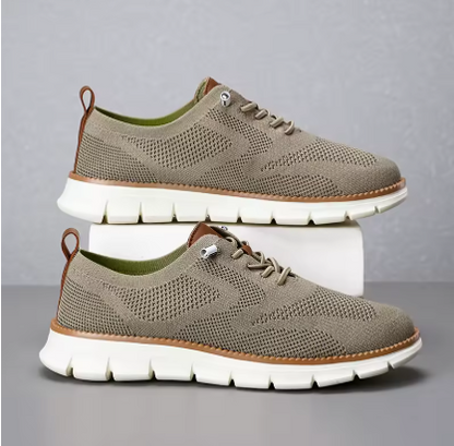 PasUrbain – Baskets Homme en Maille Confortable – Beige – Édition limitée