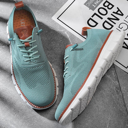 PasUrbain – Baskets Homme en Maille Confortable – Turquoise – Édition limitée